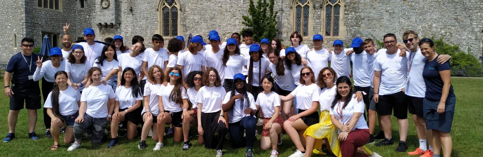 Global Leadership Experience Students from GLE in front of St Donat's Castle
