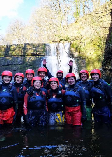 Gorge walking with UWC Atlantic in the Vale of Glamorgan, Wales