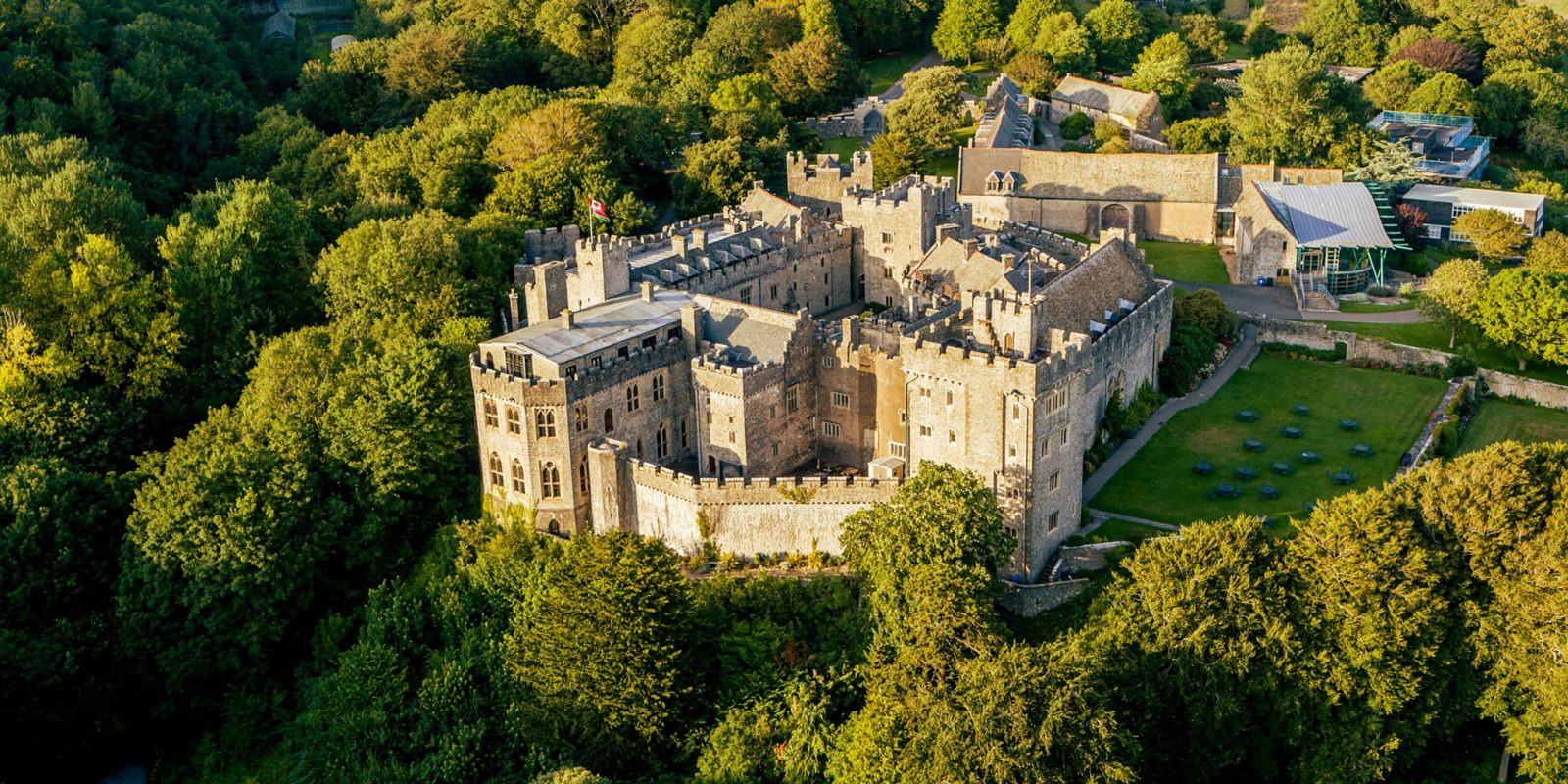 St Donat's Castle aerial shot