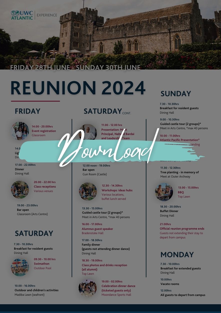 2024 Reunion Programme PDF UWC Atlantic Experience