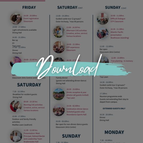 2026 Reunion Sample Programme | PDF