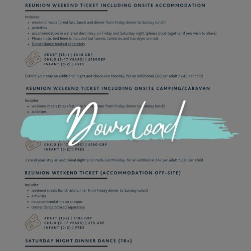 2026 Reunion Ticket Pricing | PDF