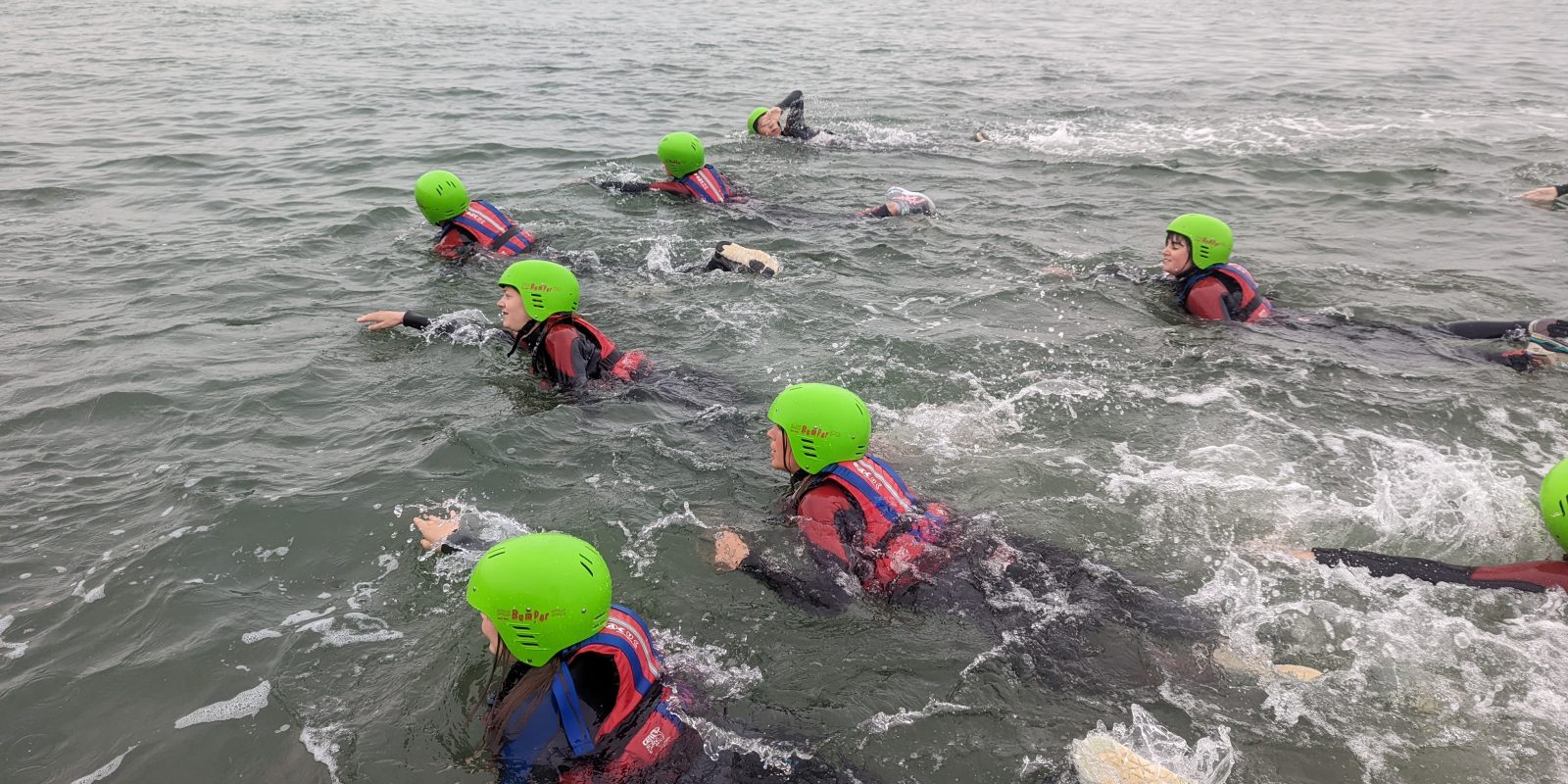 Nautical Leadership Experience NLE students swimming in sea