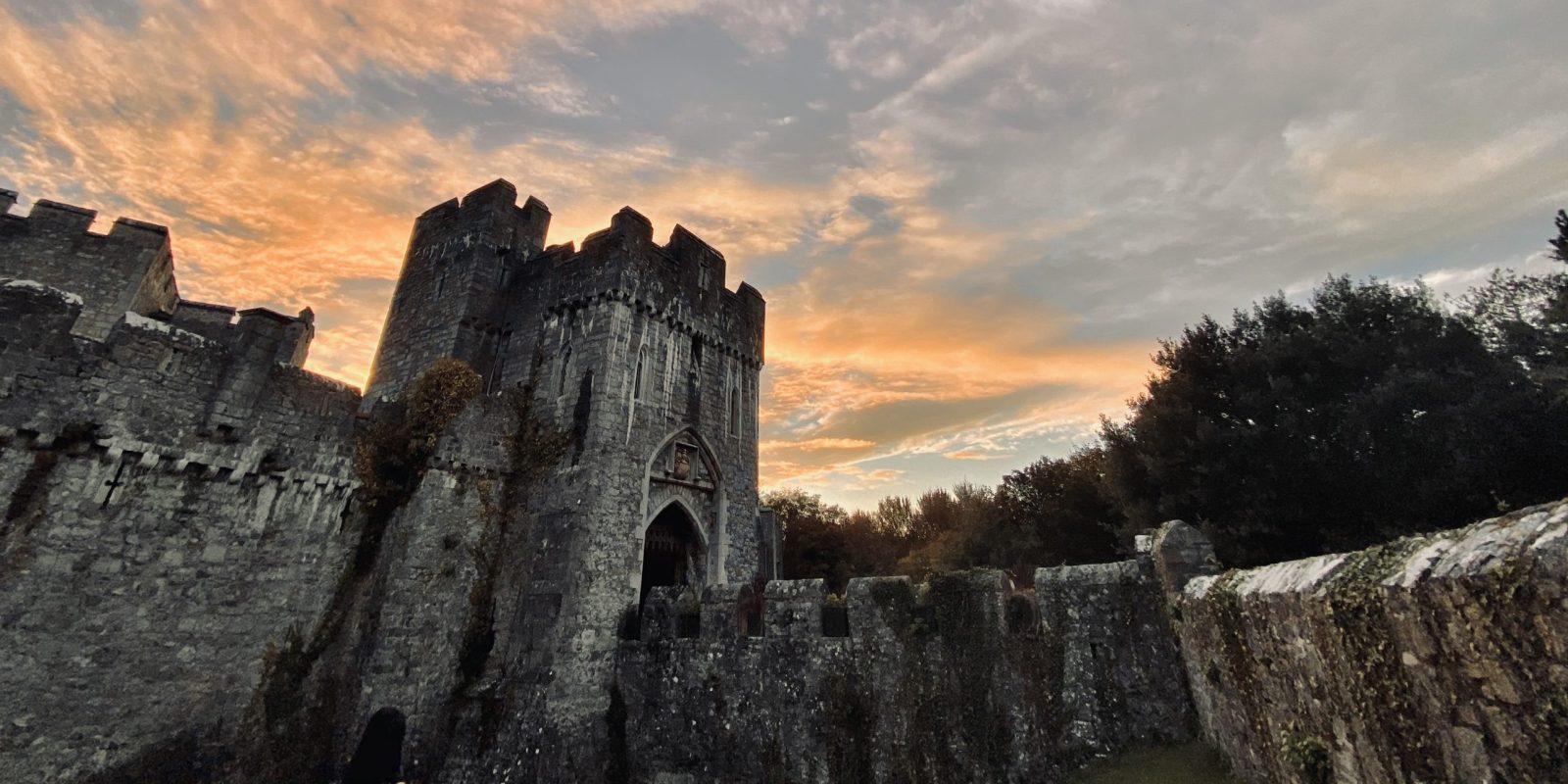 Halloween event image - cloudy image of St Donat's Castle