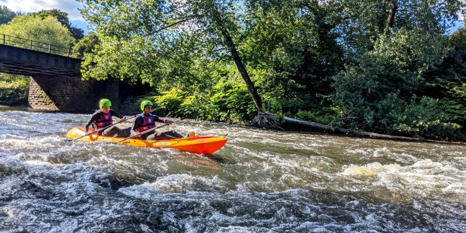 AAE students river kayaking