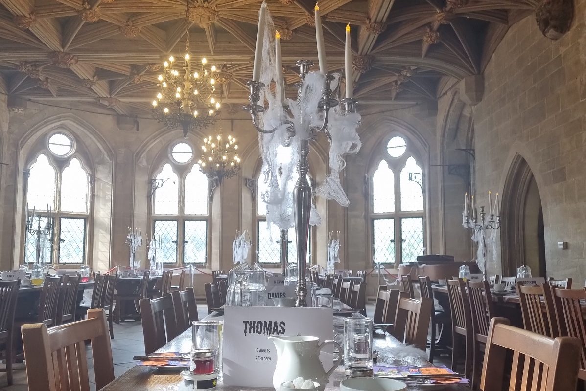 Dining Hall dressed for Halloween