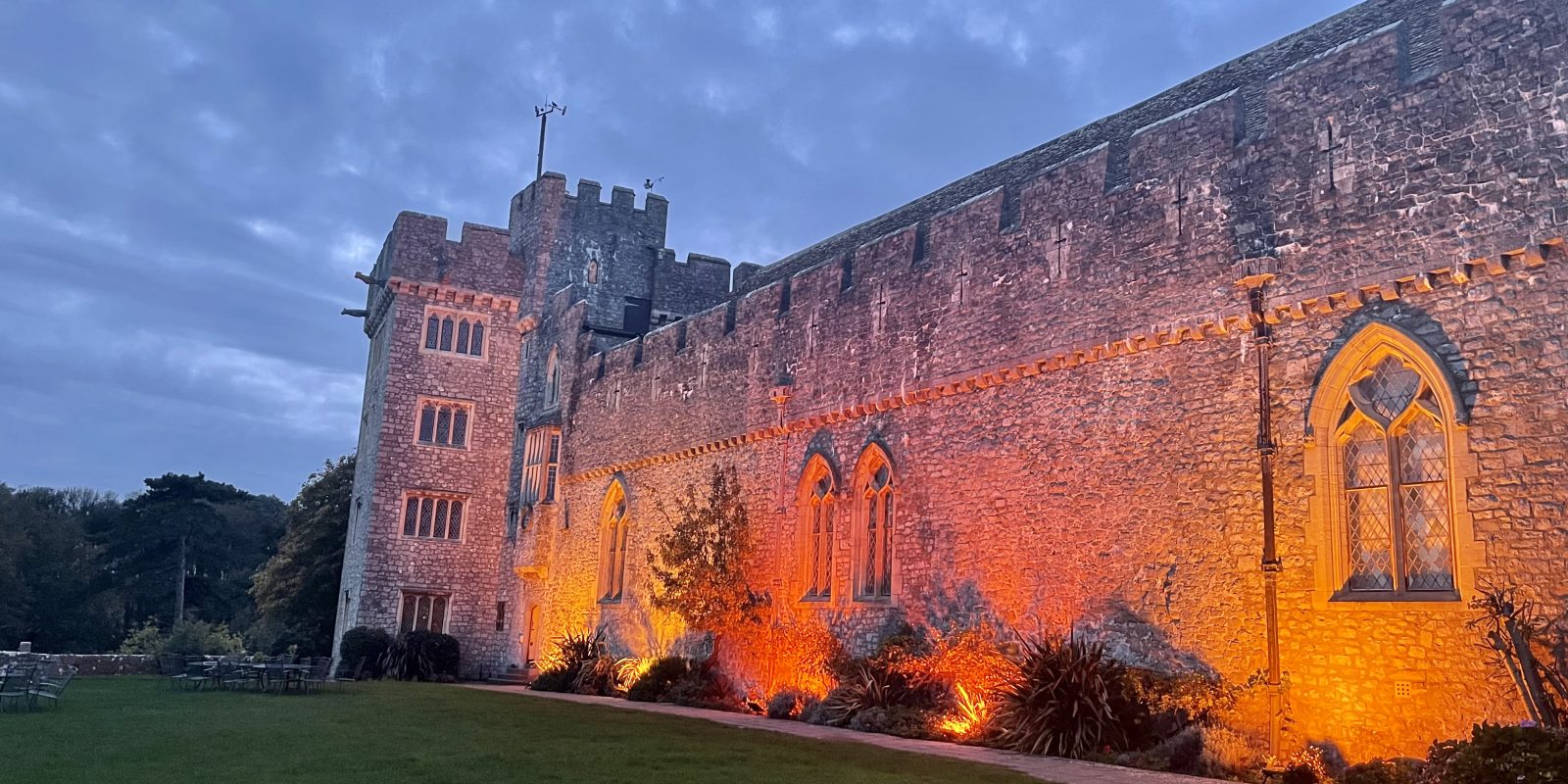 St Donat's Castle lit up