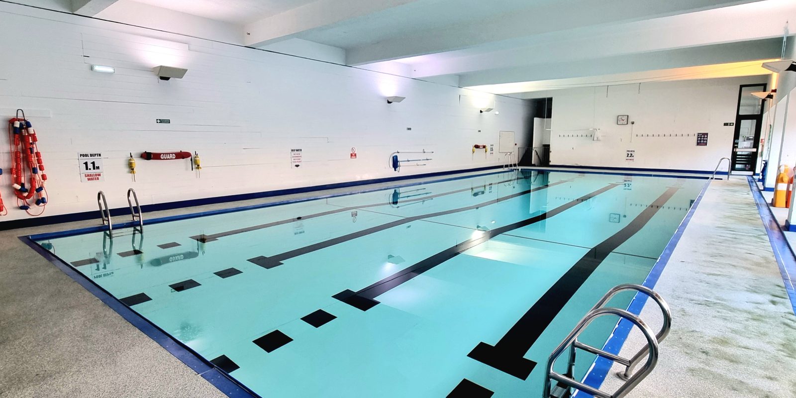 Indoor empty swimming pool