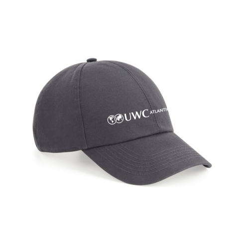 Grey baseball cap with white UWC Atlantic logo