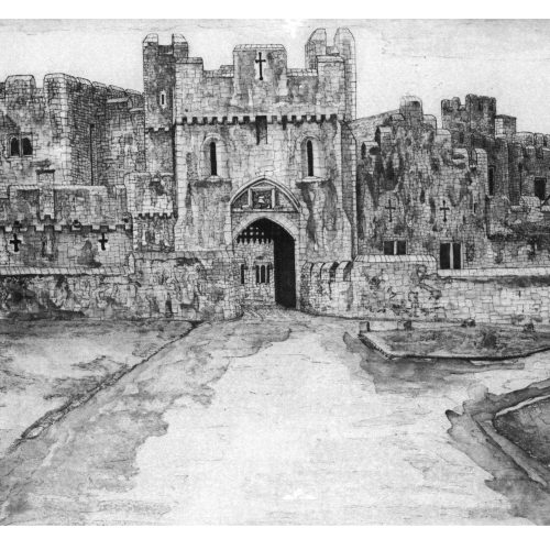 St Donat's Castle Print by Prabana Mendis