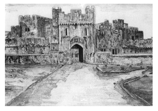 St Donat's Castle Print by Prabana Mendis