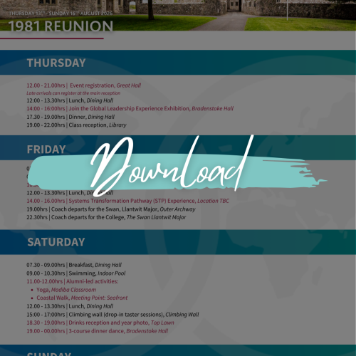 1981 Reunion Sample Programme | PDF