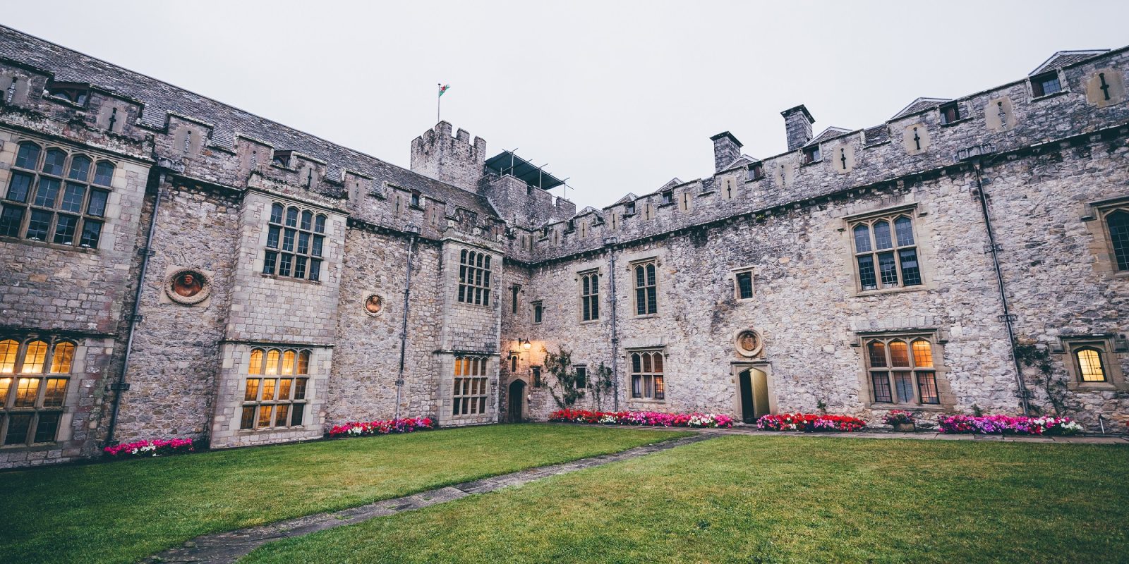 Inner courtyard of St Donat's Castle