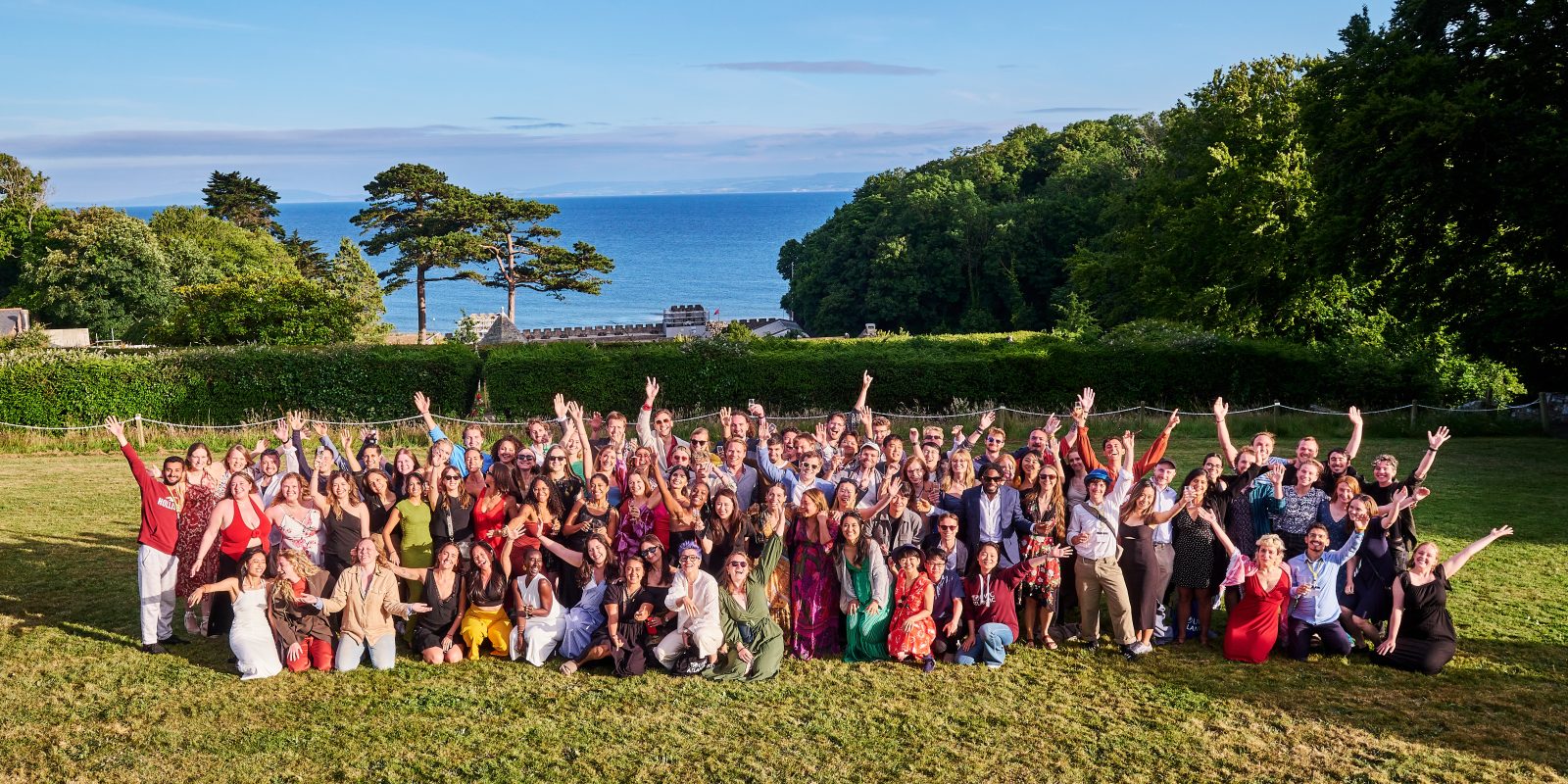 Reunion cohort on the top lawn of UWC Atlantic