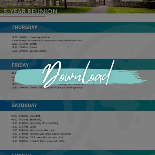 5-Year Reunion 2027 Sample Programme | PDF